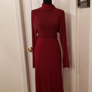 Sexy Mesh Burgundy Sexy Bodycon Party Club Dress